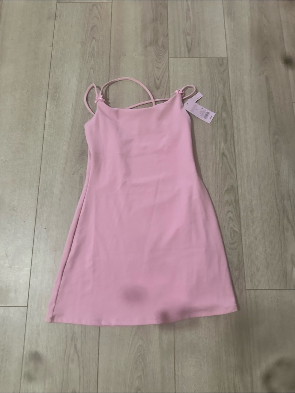Butter Pink Mini Slip Dress with Double Straps